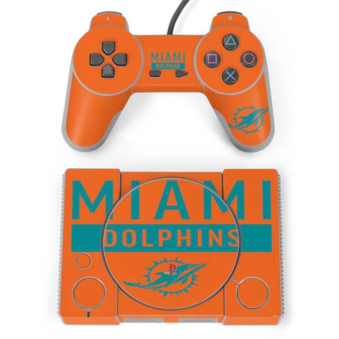 NFL Miami Dolphins Orange Performance Series PlayStation Classic Bundle Skin